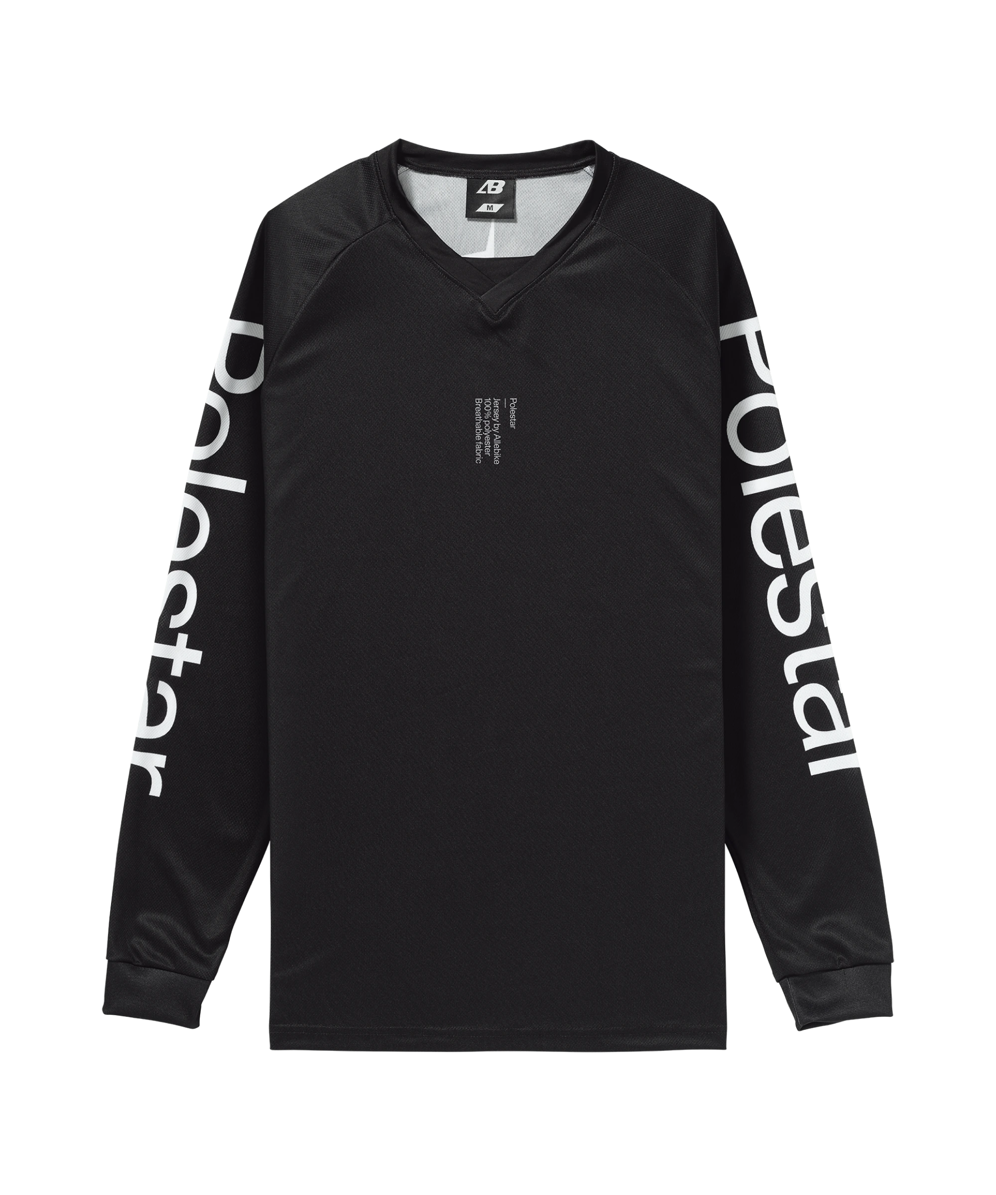 Atmungsaktives Sweatshirt in Schwarz mit Polestar Schriftzug auf beiden Ärmeln