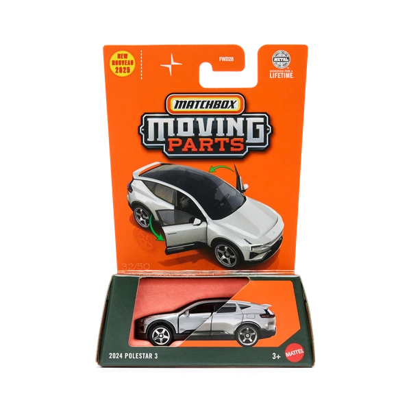 Matchbox toy car 2024 Polestar 3 in packaging