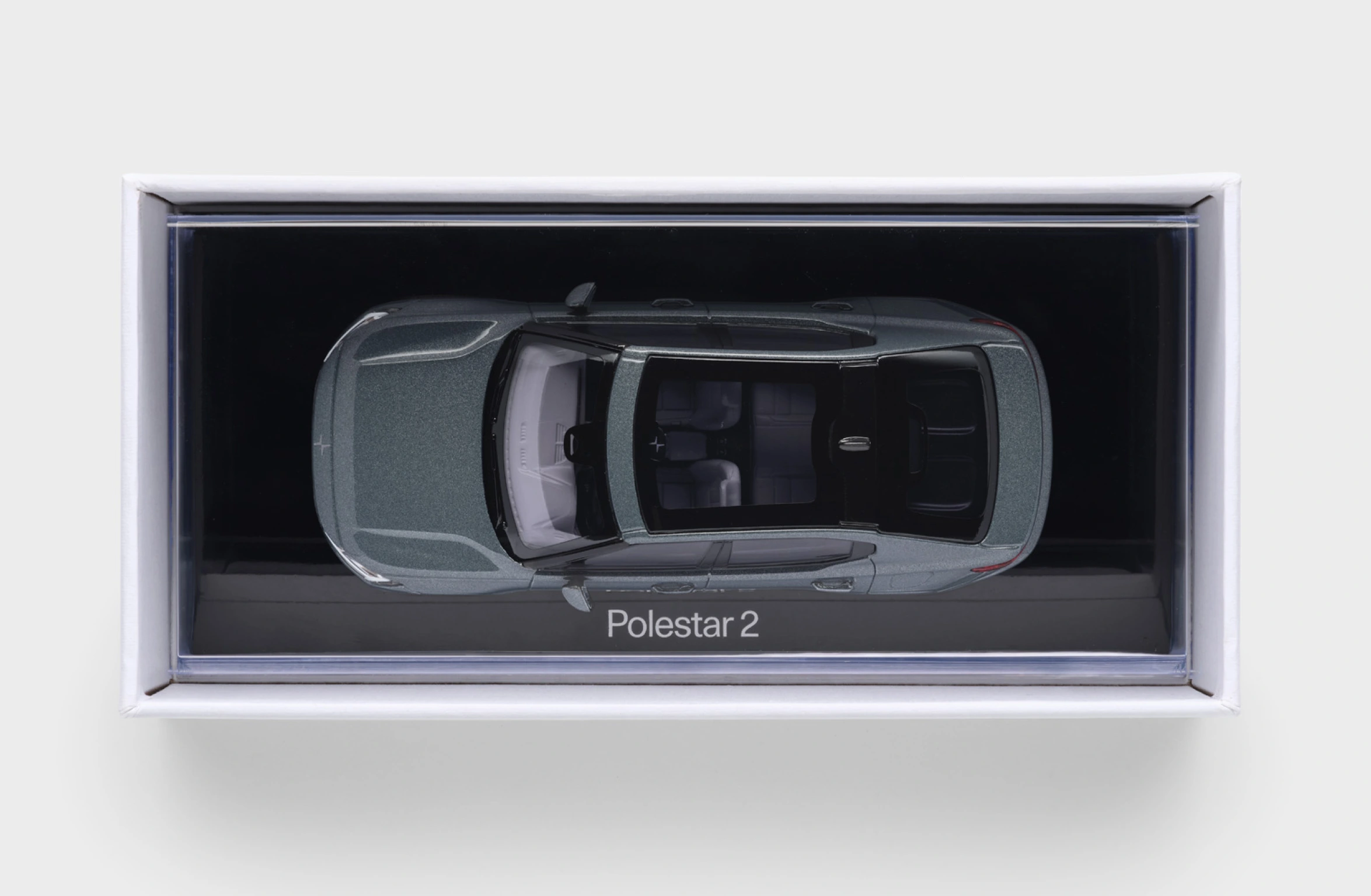 Polestar 2 MY21, 1:43 Scale Model in color thunder