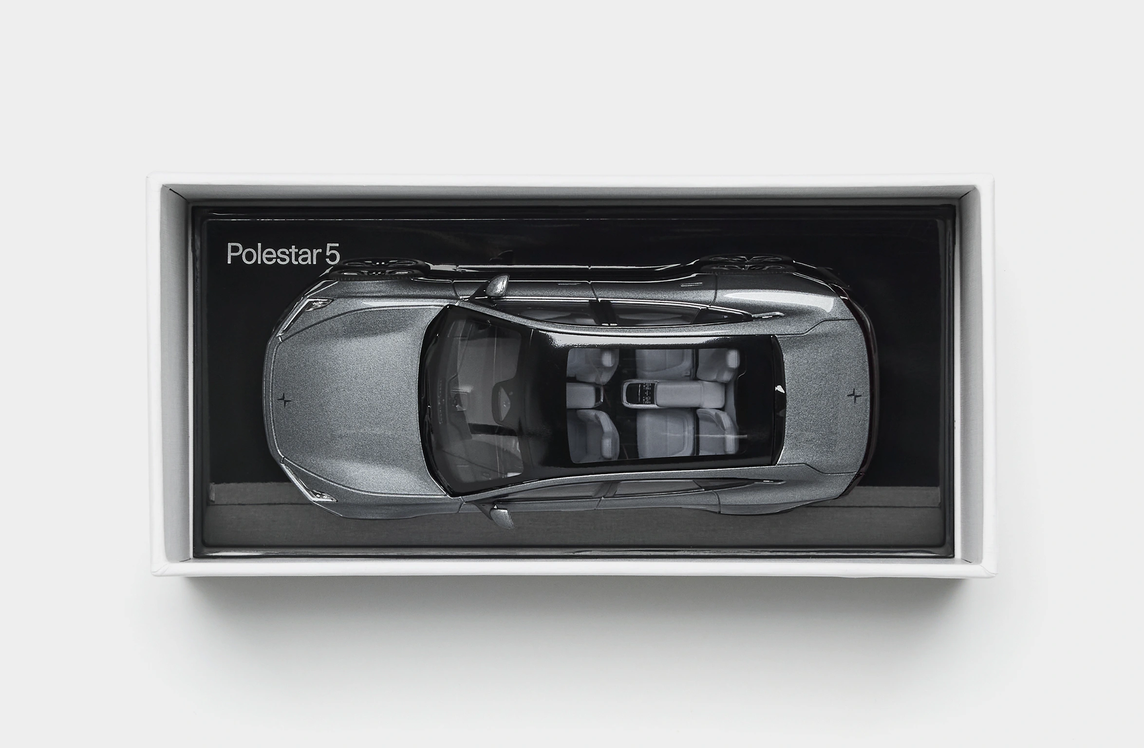 Polestar 5 Scale model 1:43 in color storm