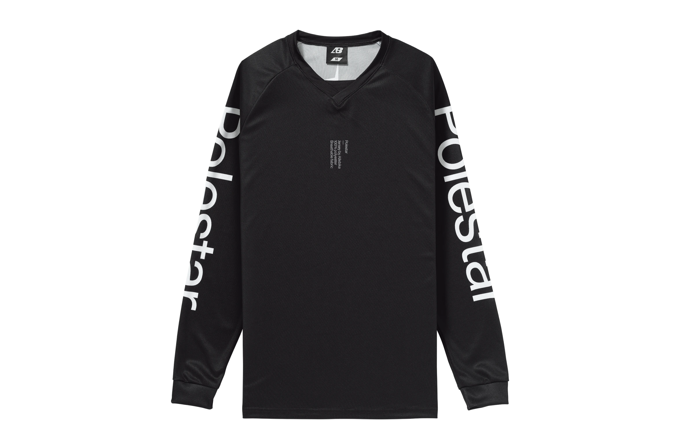 Black jersey in breathable fabric with Polestar wordmark on both sleeves.