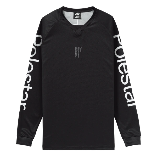 Atmungsaktives Sweatshirt in Schwarz mit Polestar Schriftzug auf beiden Ärmeln