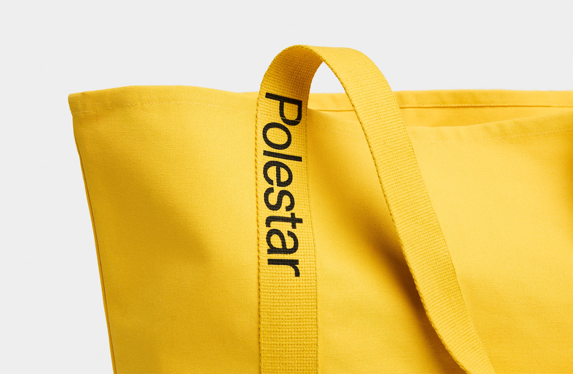 Polestar additionals double canvas tote bag yellow