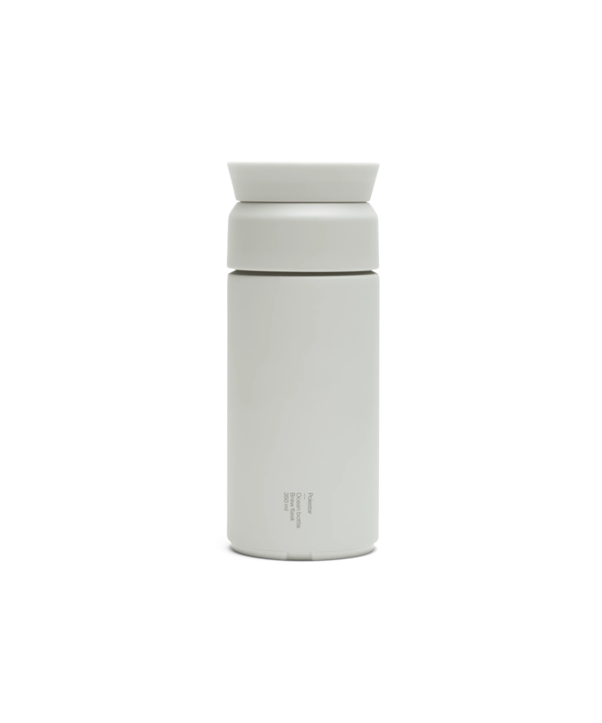 Gray brew flask with a minimalist design
