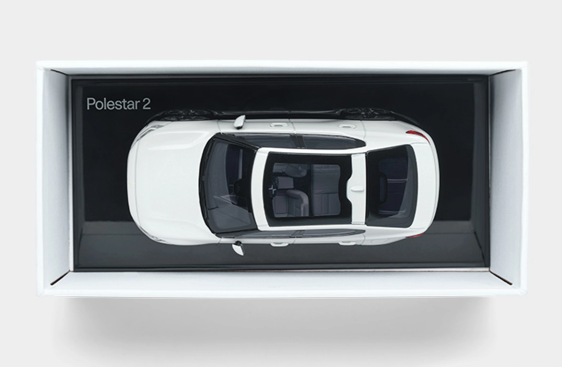 Polestar 2, 1:43 Scale Model in color snow