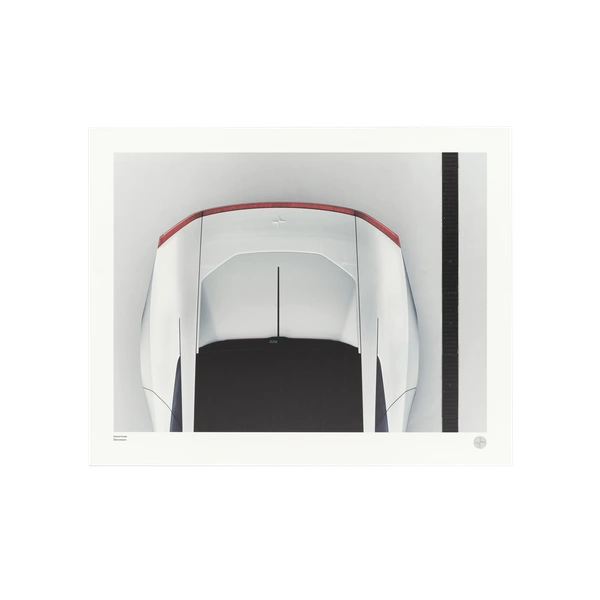 Kunstdruck eines Polestar Hecks von oben