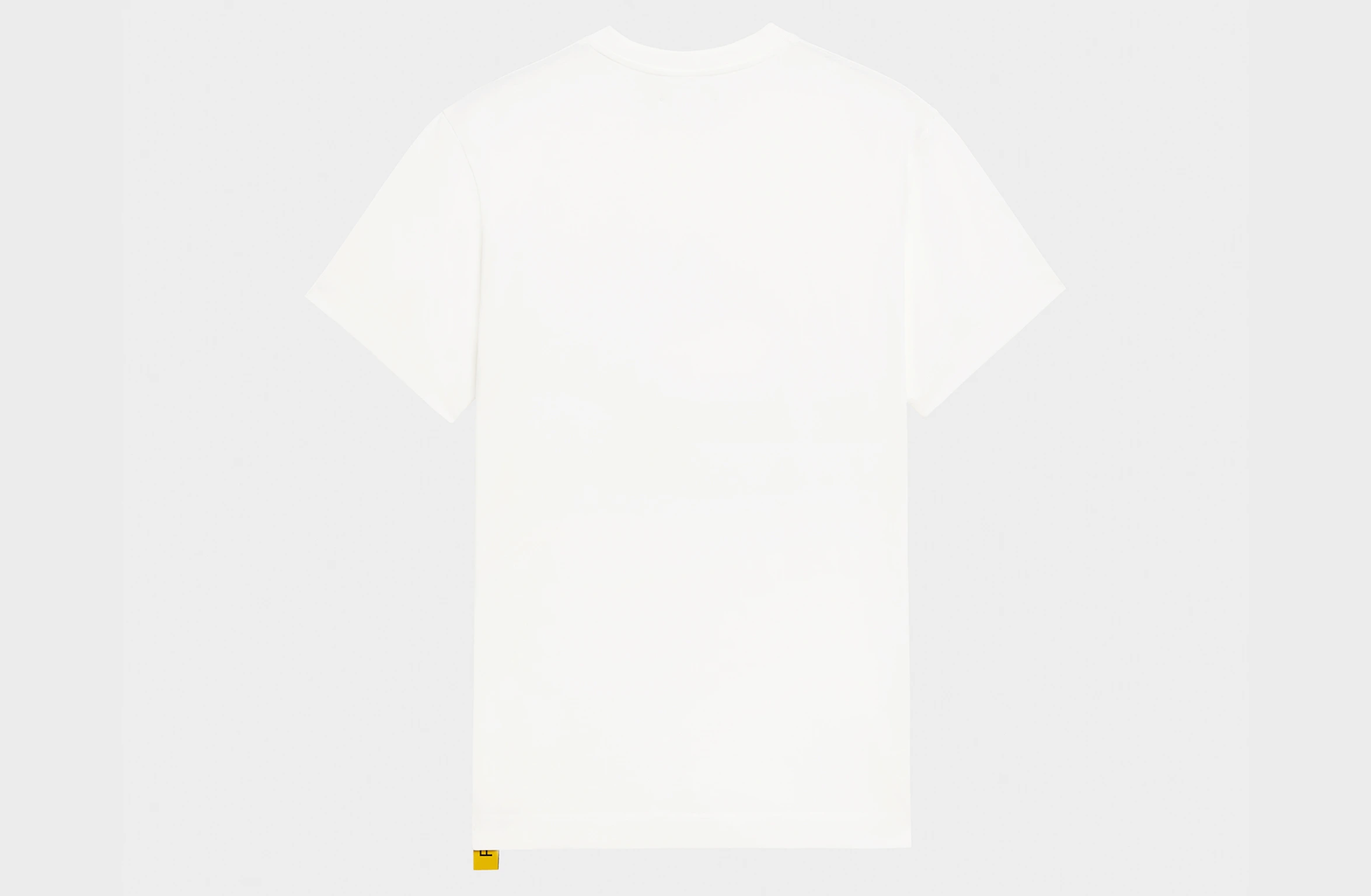 White t-shirt with a large black arrow on the front